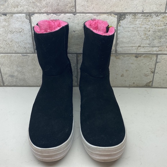 Skechers Suede Fur Lined Sneaker Bootie - Picture 2 of 10